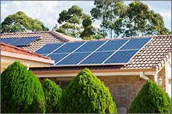 Roof image with solar panels